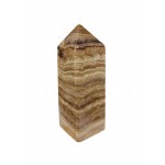 Calcite Chocolate (Brown Aragonite) Tower 3 x 8cm (143g) - 1 Pcs